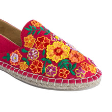 Load image into Gallery viewer, A zoomed picture of Bageecha Pink Espadrilles ladies shoes.