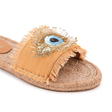 Load image into Gallery viewer, Glare Beige Open-Toed Sandals Flats