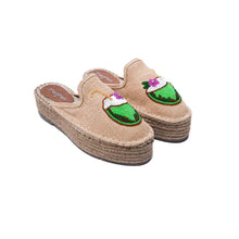 Load image into Gallery viewer, PinaColada beaded espadrilles Platforms