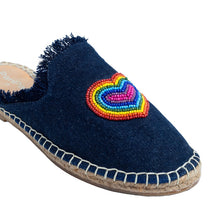 Load image into Gallery viewer, HeartBeat Espadrilles Dark Denim