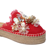 Load image into Gallery viewer, New York Red Espadrilles Platform
