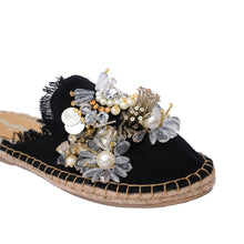 Load image into Gallery viewer, New York Black Espadrilles Flats