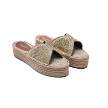 Load image into Gallery viewer, Arabica Sandals Gold Platforms