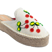 Load image into Gallery viewer, A zoomed picture of off white ladies shoes.