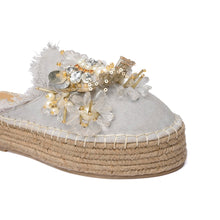 Load image into Gallery viewer, New York Silver Espadrilles Platform