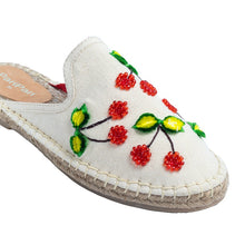 Load image into Gallery viewer, A zoomed picture of off white ladies shoes.