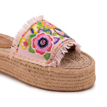 Load image into Gallery viewer, Blossom Beaded Open-toed Sandals Platform