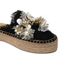 Load image into Gallery viewer, New York Black Espadrilles Platform