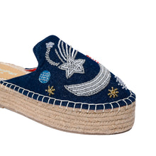 Load image into Gallery viewer, Starry Night Dark Denim Platforms