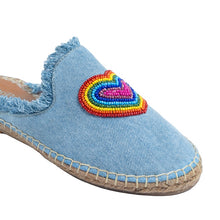Load image into Gallery viewer, HeartBeat Espadrilles Light Denim Flats