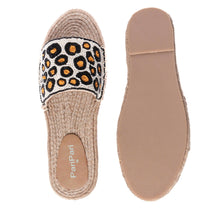 Load image into Gallery viewer, Cheetah Beaded Sandals Flats