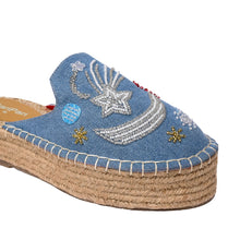 Load image into Gallery viewer, Starry Night Light Denim Platforms
