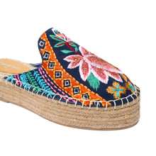 Load image into Gallery viewer, Kamal Navy Blue Espadrilles Platforms