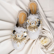 Load image into Gallery viewer, New York Silver Espadrilles Flats