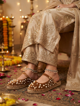 Load image into Gallery viewer, Polka Pearl Mary Janes Gold
