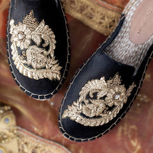 Load image into Gallery viewer, A luxurious image of a Ottoman Espadrilles Burgundy Flat for Marriage , shoes for Women