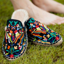 Load image into Gallery viewer, Image of  Shoes for women, Diego Espadrilles Charcoal Fashionable Flat, which is placed on the grass