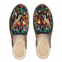 Load image into Gallery viewer, A pair of Diego Espadrilles Charcoal Fashionable Flat, juttis for women against a white background