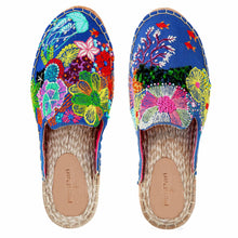 Load image into Gallery viewer, A pair of Fiji Espadrilles Haut Fabric Lined Platform, juttis for women against a white background