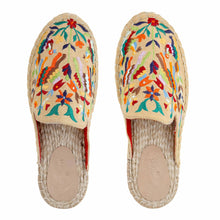 Load image into Gallery viewer, A pair of Diego Espadrilles Sand Long-Lasting Flat, juttis for women against a white background
