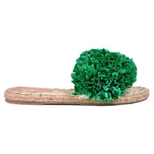 Load image into Gallery viewer, A single picture of Rhim Jhim Sandals Kelly Green-Open Toes Flats