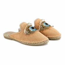 Load image into Gallery viewer, Zoomed out view of Flirty Glare Espadrilles Sand Flat, Shoes for Women