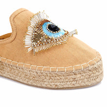 Load image into Gallery viewer, A single picture of Womania Glare Espadrilles Sand Haut Platform, Ladies shoes