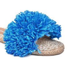 Load image into Gallery viewer, Zoomed image of Rhim Jhim Sandals Blue-Open Toes Flats, heels for women