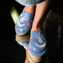 Load image into Gallery viewer, Starry Night Light Denim Platforms
