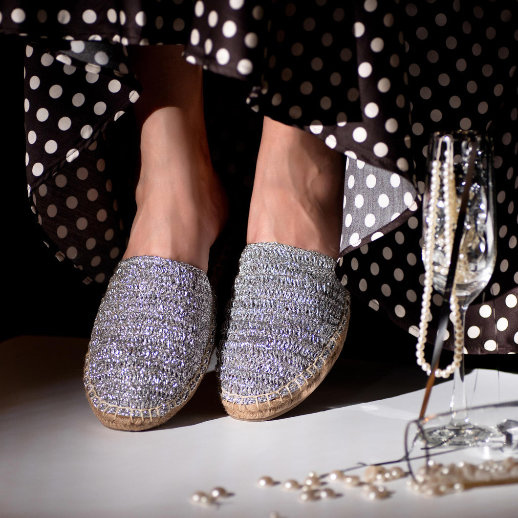Silofer Espadrilles Silver Flats