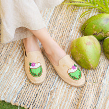Load image into Gallery viewer, PinaColada beaded espadrilles Flats
