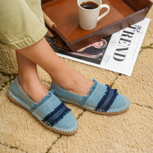 Load image into Gallery viewer, Saira denim closed back espadrilles
