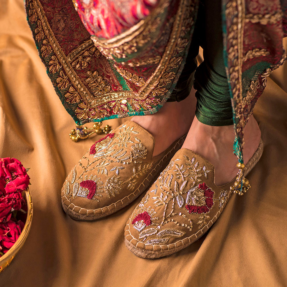 Rani Espadrilles Gold Flats