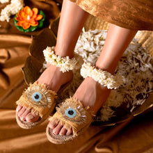 Load image into Gallery viewer, Glare Beige Open-Toed Sandals Flats
