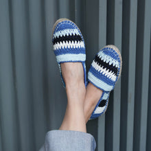 Load image into Gallery viewer, Marrakech Crochet  Espadrilles - Blue
