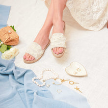 Load image into Gallery viewer, Capri Sandals Linen Flats

