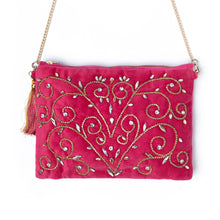 Load image into Gallery viewer, An elegant Diva Rani Pink Bag exclusive handbags for women kept on a white background.

