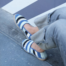 Load image into Gallery viewer, Marrakech Crochet  Espadrilles - Blue
