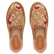 Load image into Gallery viewer, Rani Espadrilles Gold Platforms
