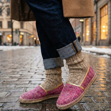 Load image into Gallery viewer, Alina Tweed Espadrilles - Pink
