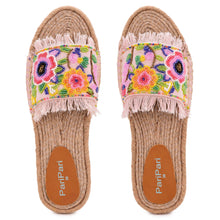 Load image into Gallery viewer, Blossom Beaded Open-toe Sandals Flats
