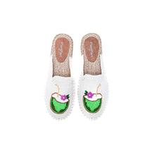 Load image into Gallery viewer, PinaColada beaded espadrilles Flats
