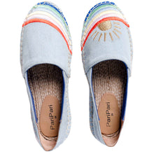 Load image into Gallery viewer, Rainbow Denim Espadrilles
