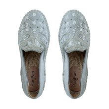 Load image into Gallery viewer, A cute ladies shoes picture, Kaira Silver Espadrilles.
