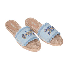 Load image into Gallery viewer, Lobster Denim Sandals Flats
