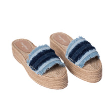 Load image into Gallery viewer, Saira Denim Sandals Platforms
