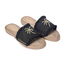 Load image into Gallery viewer, Copacabana sandals Black Flats
