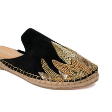 Load image into Gallery viewer, Agni Black Espadrilles Flats
