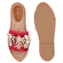 Load image into Gallery viewer, New York Red Open-toed Sandals Platforms

