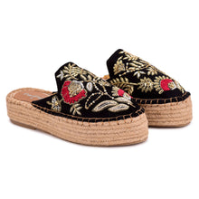 Load image into Gallery viewer, Rani Espadrilles Black Platforms
